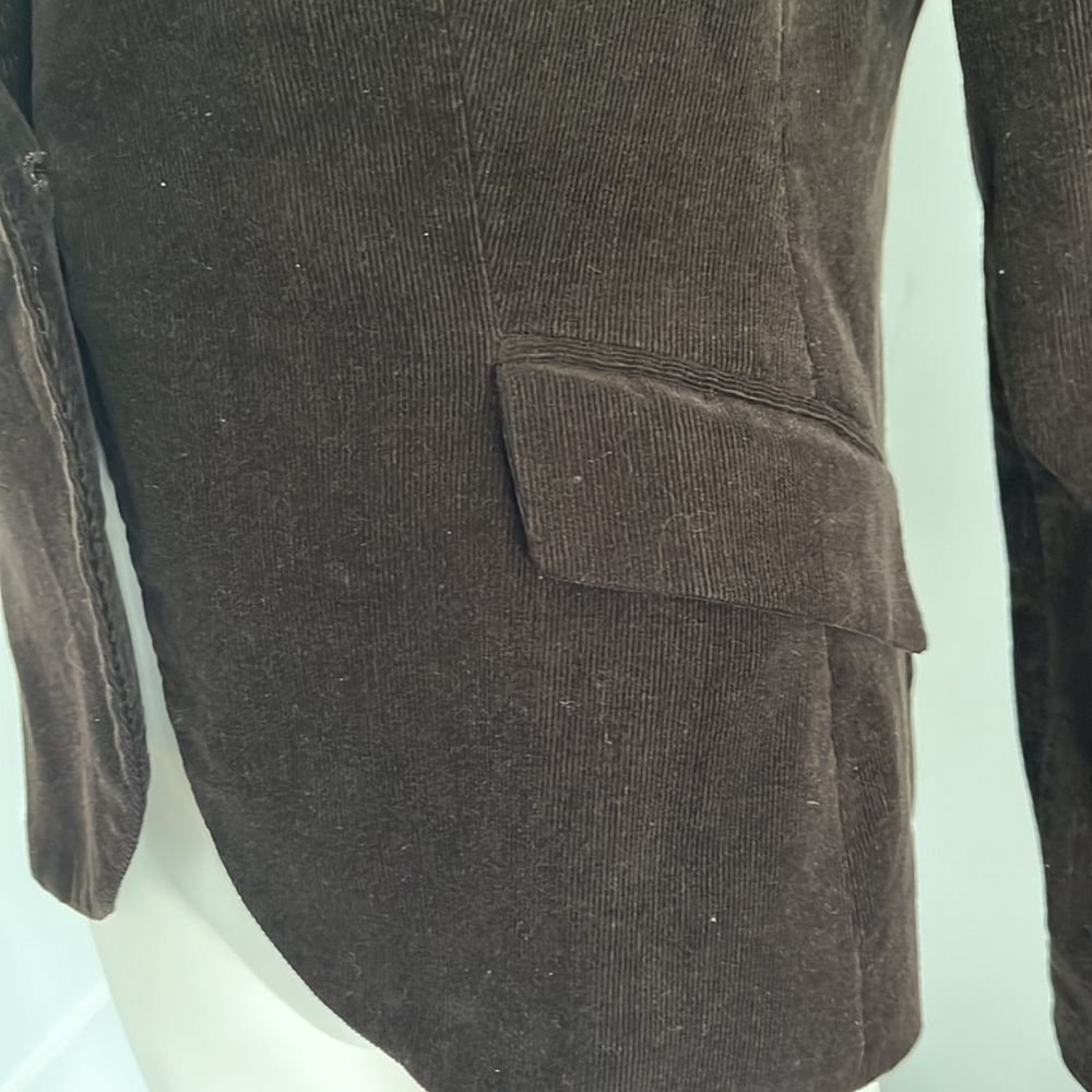 Zara Brown Blazer with Tan Elbow Patches - Picture 5 of 9